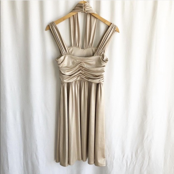 BCBG generation gold satin dress - Picture 7 of 8